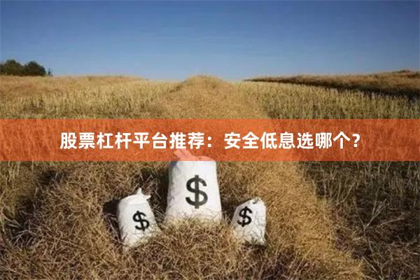 股票杠杆平台推荐：安全低息选哪个？